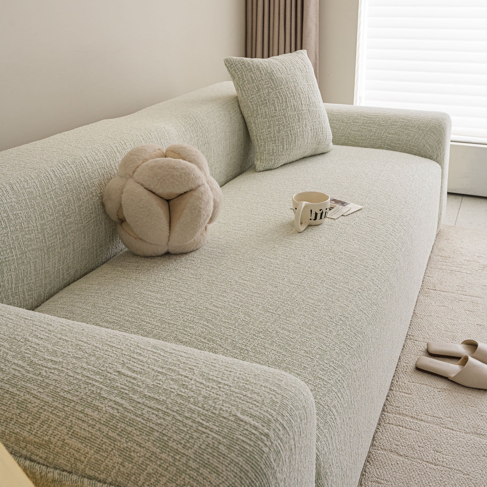 High Stretch Washable Slipcover, Non-Slip Washable Furniture Protector for Kids Pets