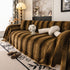 Faux Fur Sofa Cover Washable Furniture Protector for Sectional Warm & Fuzzy Slipcover