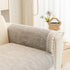 Soft Chenille Sectional Sofa Cover with Pom Pom Trim – Non-Slip Couch Protector