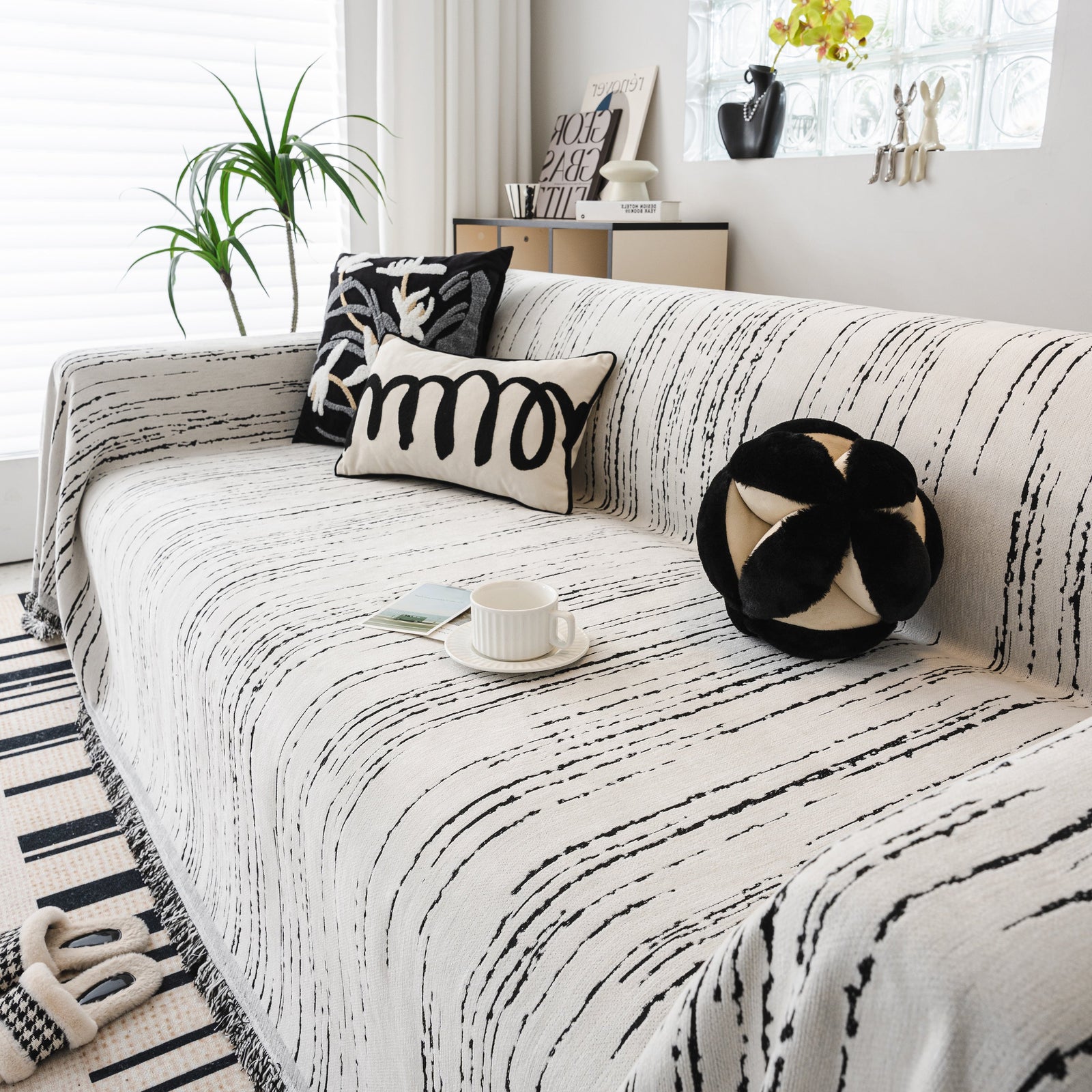 Slip Covers for Sofas, Sofa Throw Cover Soft Chenille Sofa Bed Cover, L Shaped Sectional Couch Covers