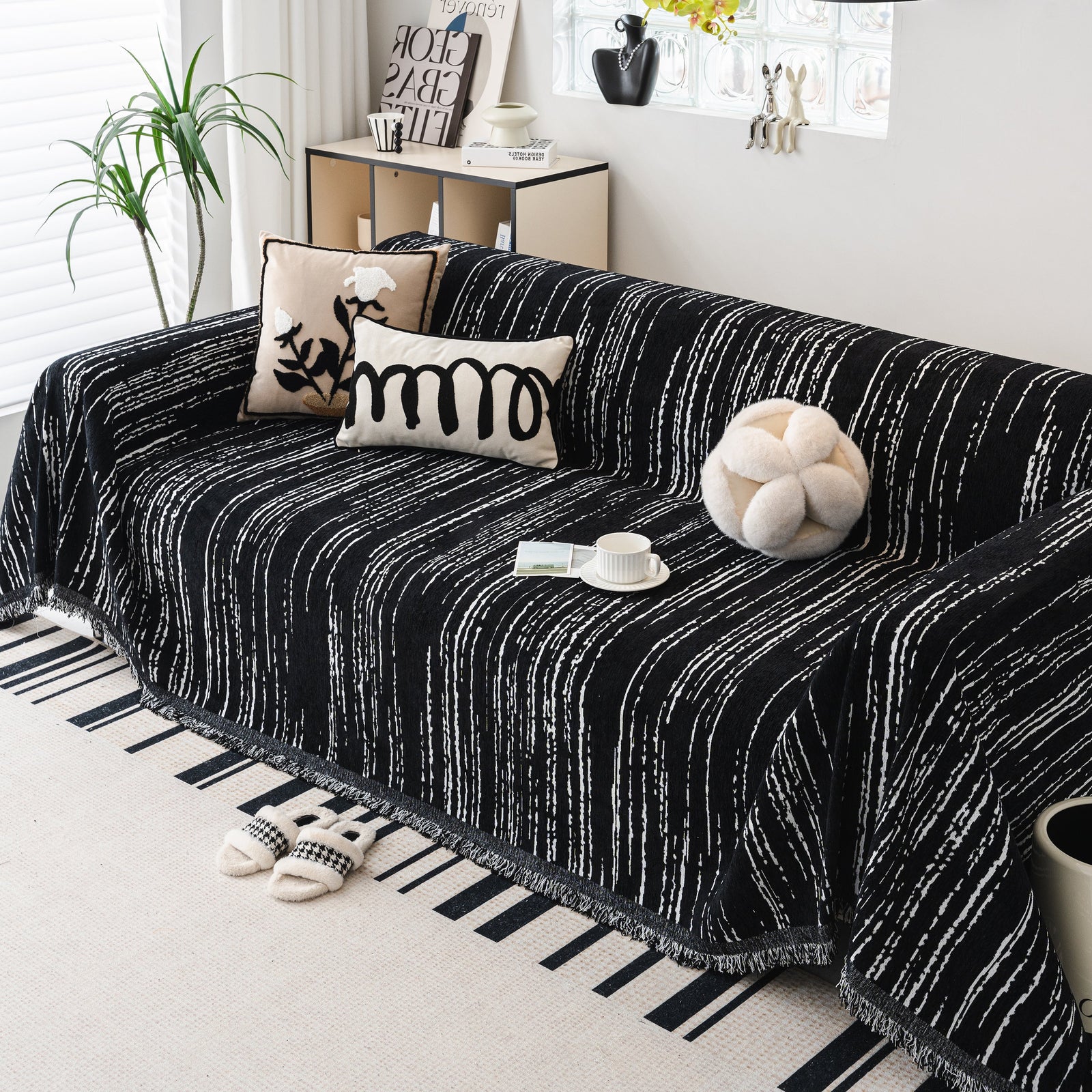 Slip Covers for Sofas, Sofa Throw Cover Soft Chenille Sofa Bed Cover, L Shaped Sectional Couch Covers