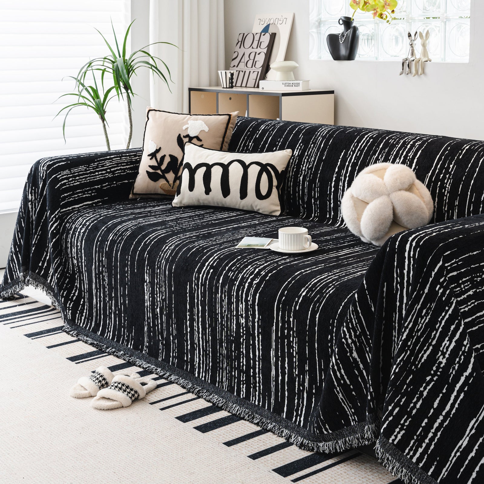 Slip Covers for Sofas, Sofa Throw Cover Soft Chenille Sofa Bed Cover, L Shaped Sectional Couch Covers