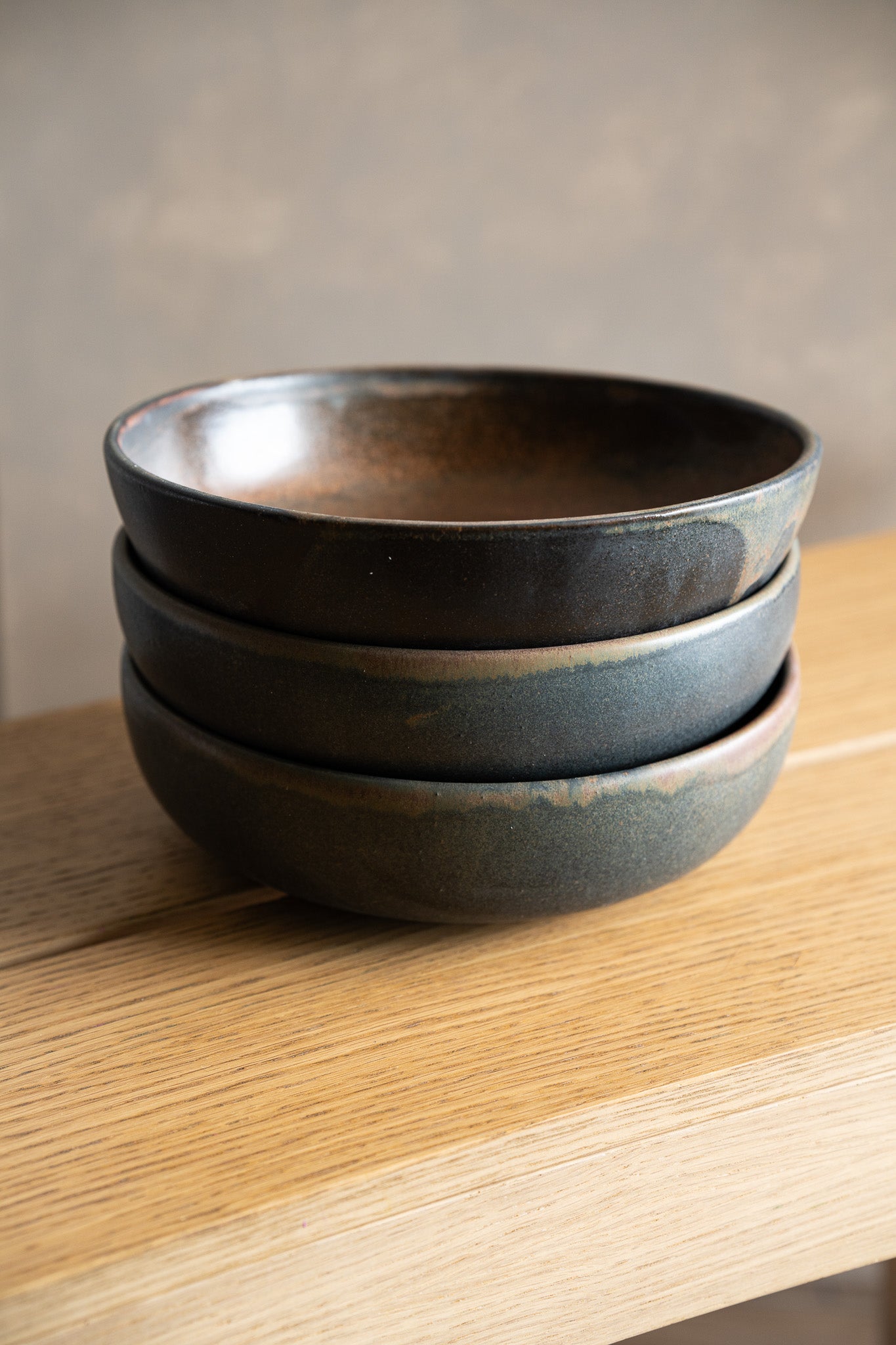 Rust Stoneware Pasta Bowl