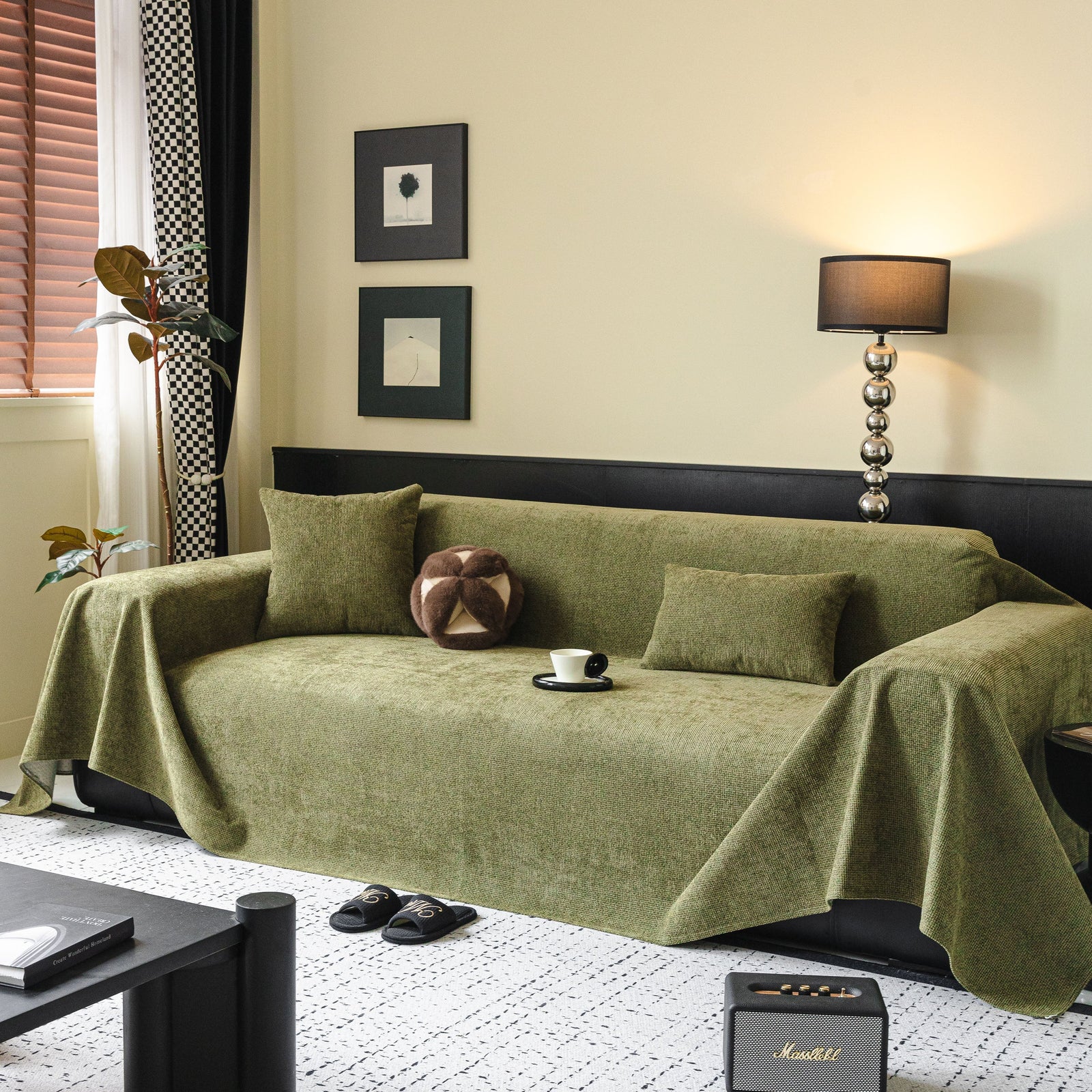 Waterproof Couch Throw Cover for Dogs, Non Slip Slipcover for Leather Fabric Sofa