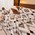 Bohemian Tufted Sofa Cover, Soft Sherpa Fleece Throw Blanket with 3D Aztec Geometric