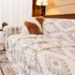 Bohemian Tufted Sofa Cover, Soft Sherpa Fleece Throw Blanket with 3D Aztec Geometric