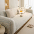 Ribbed Washable Sofa Cover, High Stretch Striped Couch Slipcover with Tie Straps