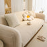 Ribbed Washable Sofa Cover, High Stretch Striped Couch Slipcover with Tie Straps