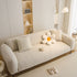 Ribbed Washable Sofa Cover, High Stretch Striped Couch Slipcover with Tie Straps