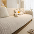 Ribbed Washable Sofa Cover, High Stretch Striped Couch Slipcover with Tie Straps