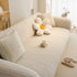 Ribbed Washable Sofa Cover, High Stretch Striped Couch Slipcover with Tie Straps
