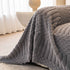 Boho 3D Geometric Throw Blanket for Couch, Luxurious Velvety Plush Fleece Sofa Cover