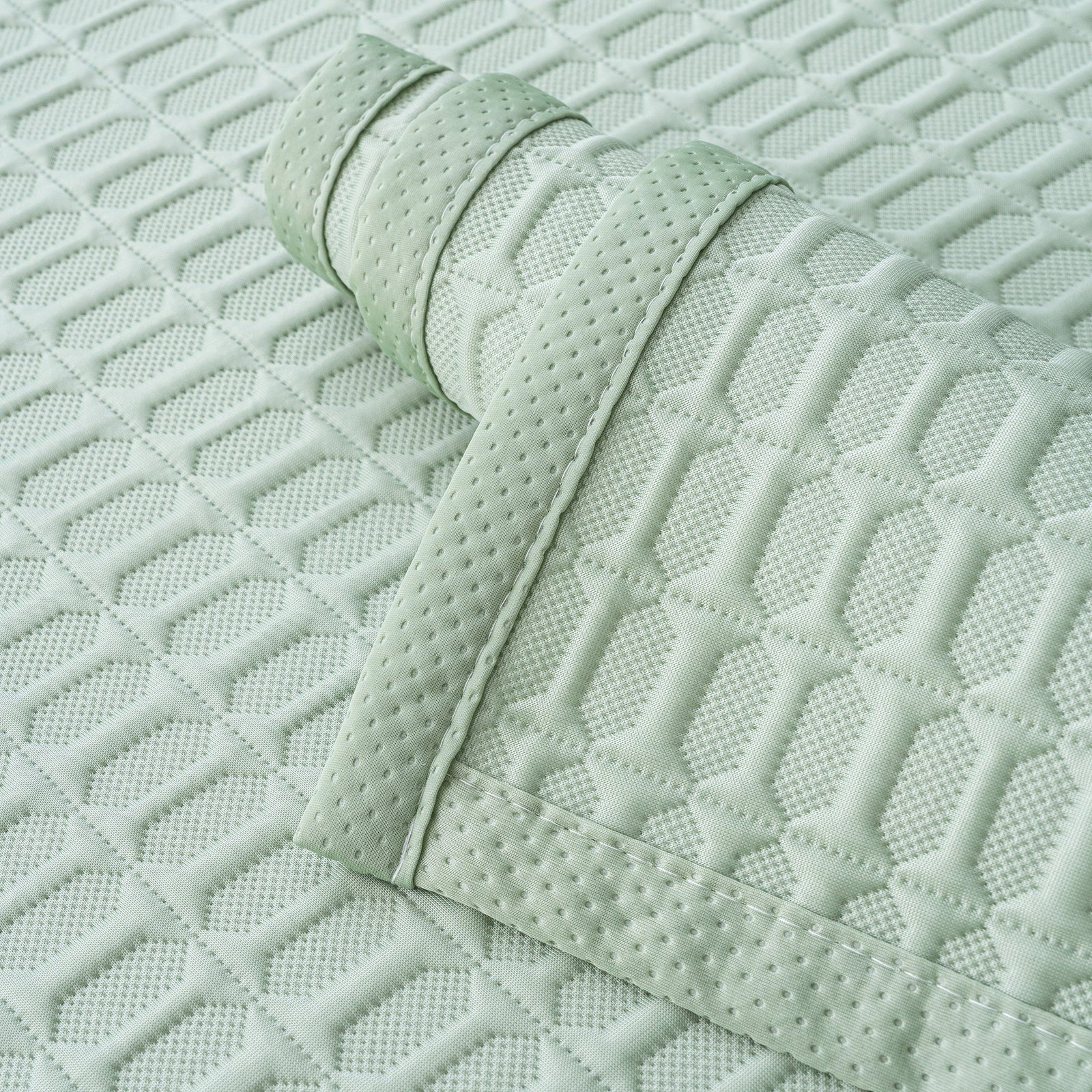 Geometric Textured Couch Slipcover Protector Non-Slip Ice Silk Sofa Cover for Couch