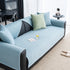 Geometric Textured Couch Slipcover Protector Non-Slip Ice Silk Sofa Cover for Couch