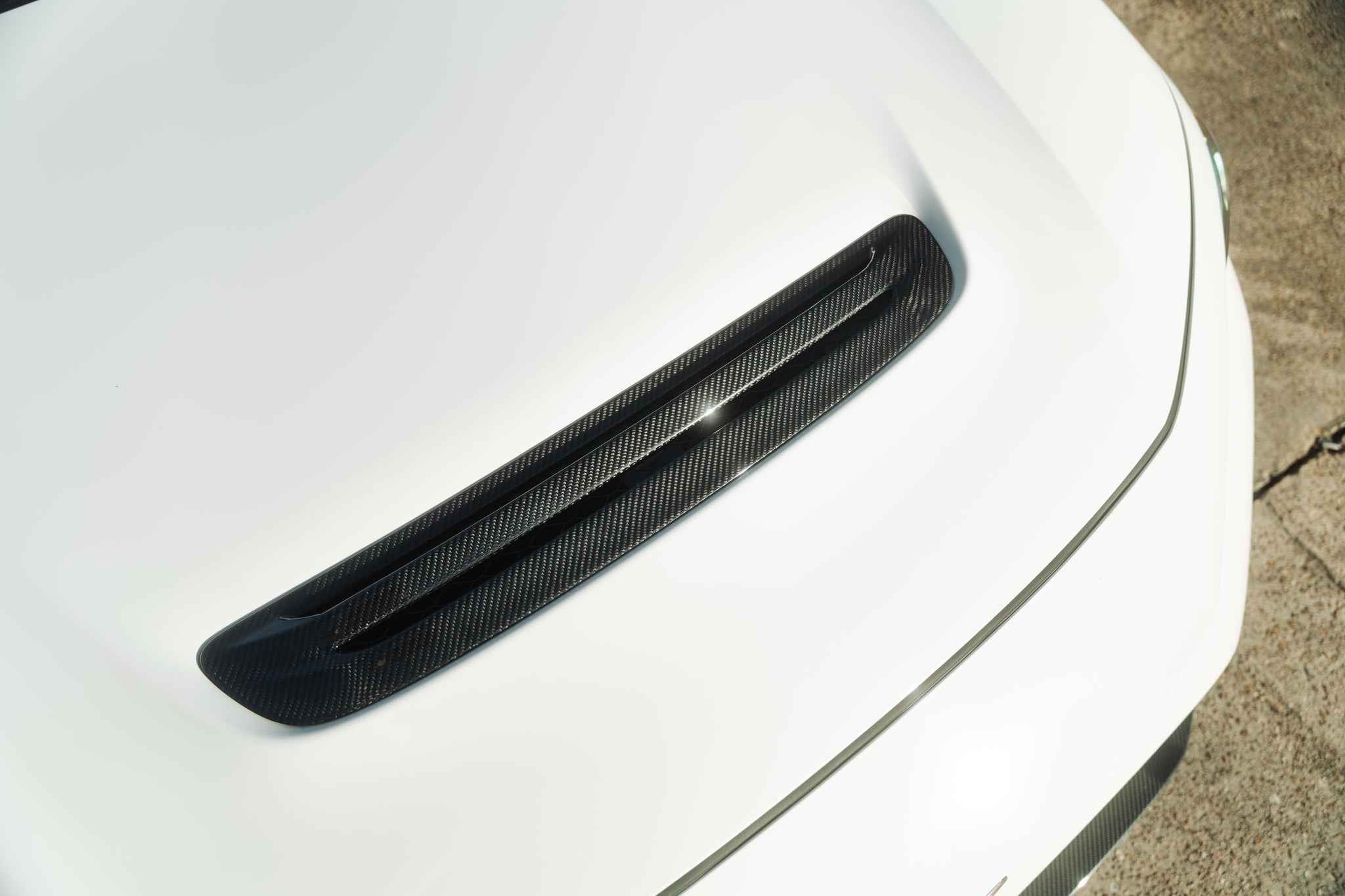 OLM Carbon Fiber Engine Hood Duct Cover - 2023+ Honda Civic Type R