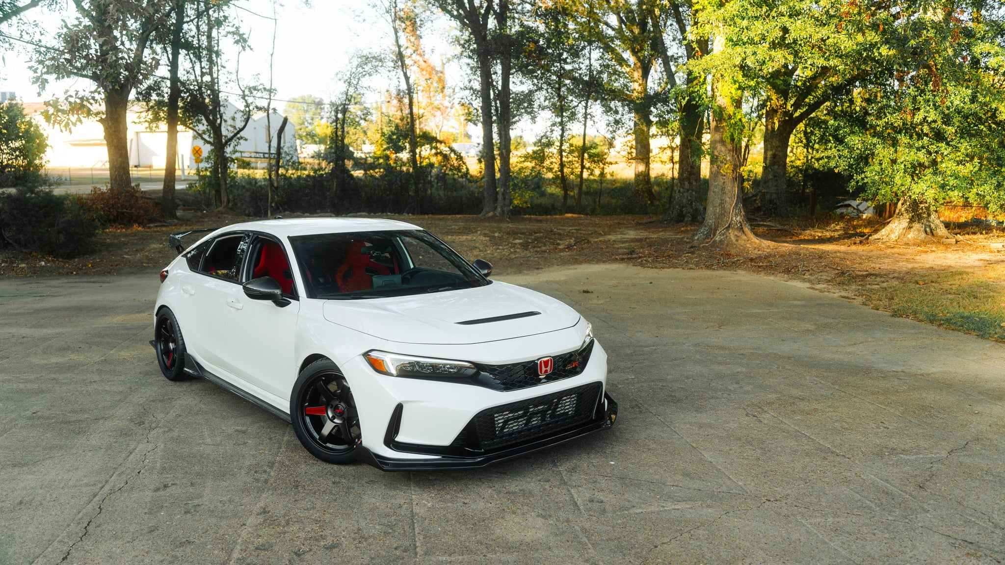 OLM Carbon Fiber Engine Hood Duct Cover - 2023+ Honda Civic Type R