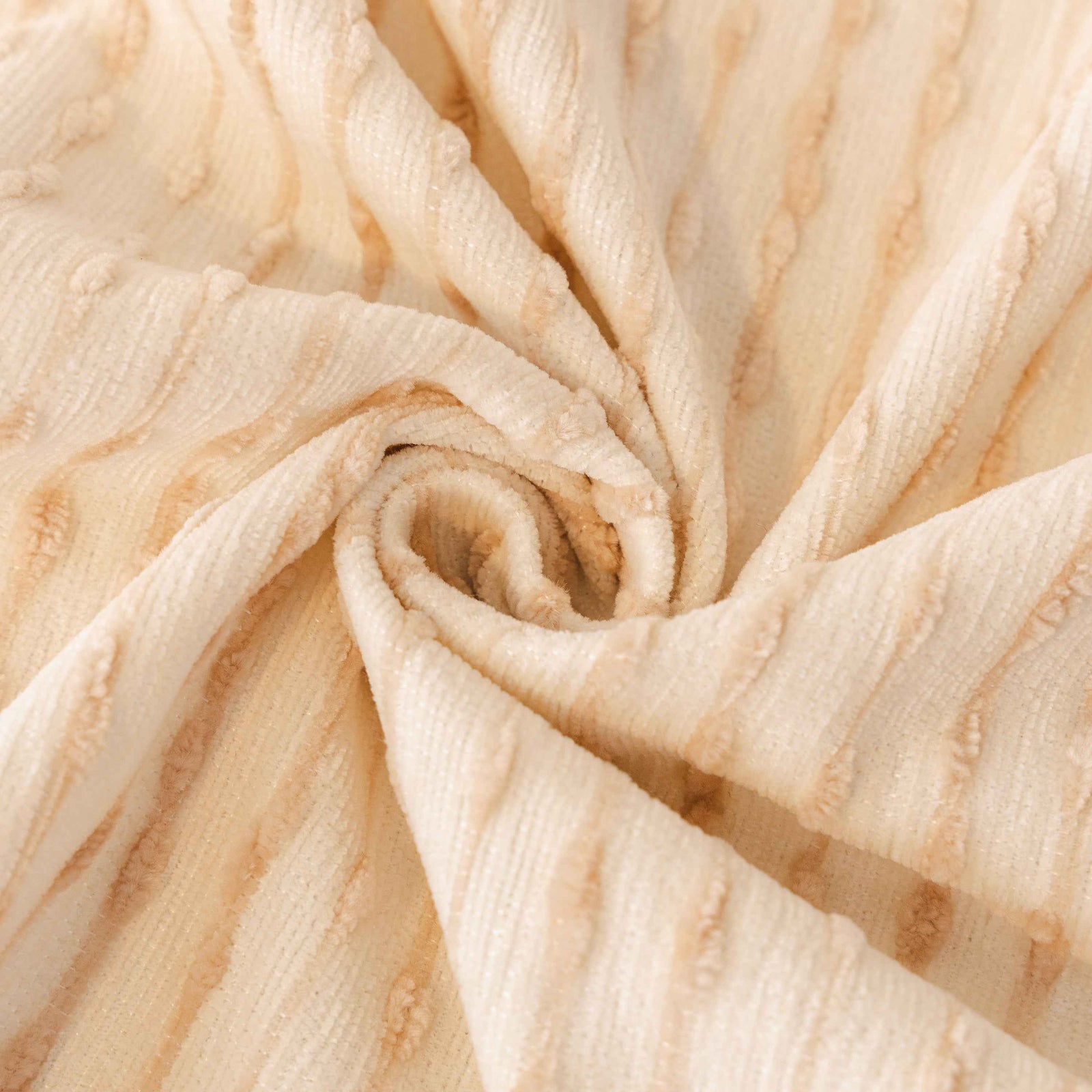 Ruffled Sofa Cover with Bowknot Decor, French Country Style Skirted Couch Slipcover