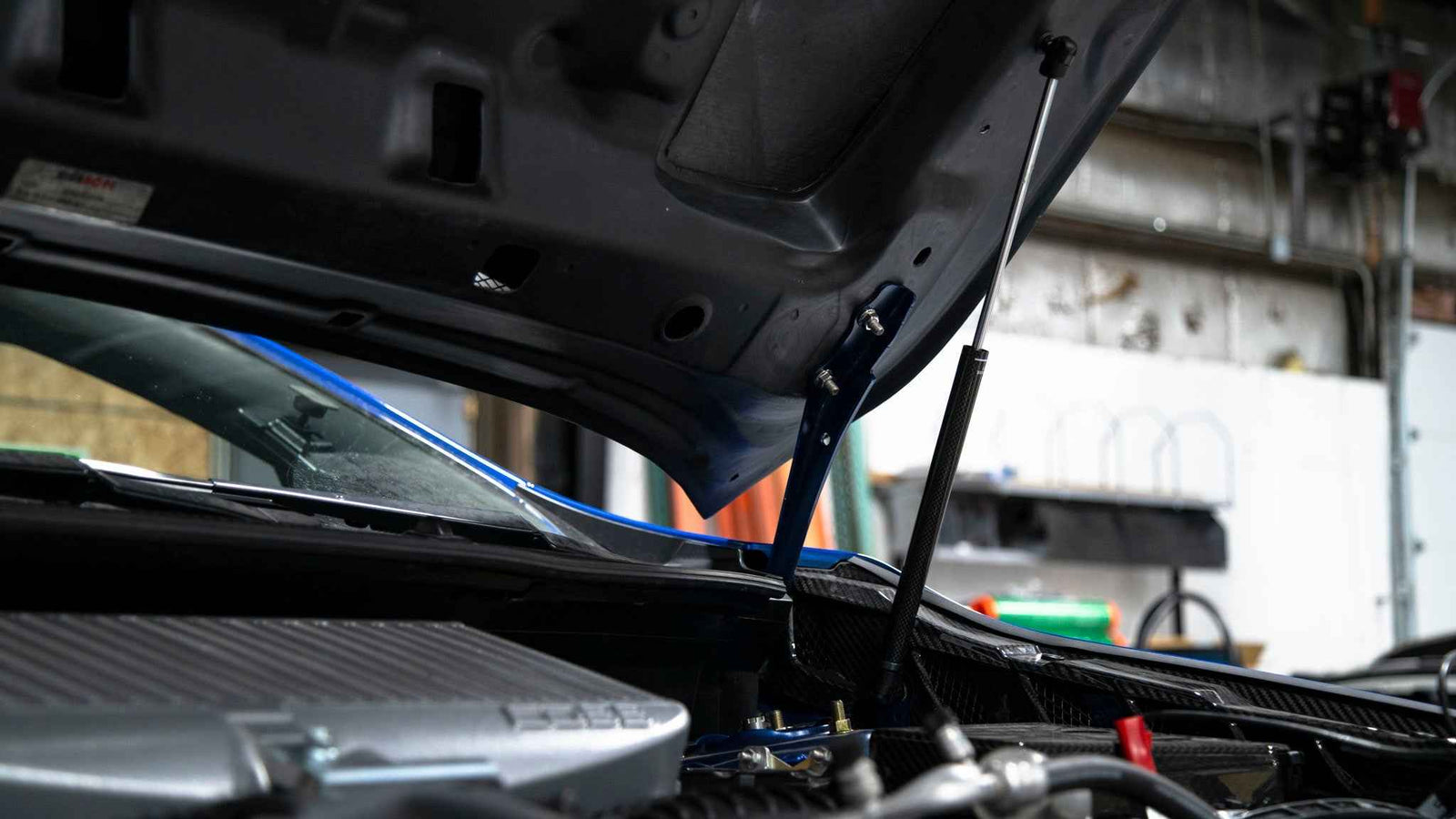 OLM Carbon Fiber Wrapped Hood Struts - 2022+ WRX