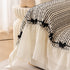 Ruffled Sofa Cover with Bowknot Decor, French Country Style Skirted Couch Slipcover