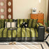 Non-Slip Sofa Cover with Thick Chenille Texture Woven Stripe Couch Protector Throw