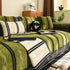 Non-Slip Sofa Cover with Thick Chenille Texture Woven Stripe Couch Protector Throw