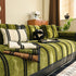 Non-Slip Sofa Cover with Thick Chenille Texture Woven Stripe Couch Protector Throw