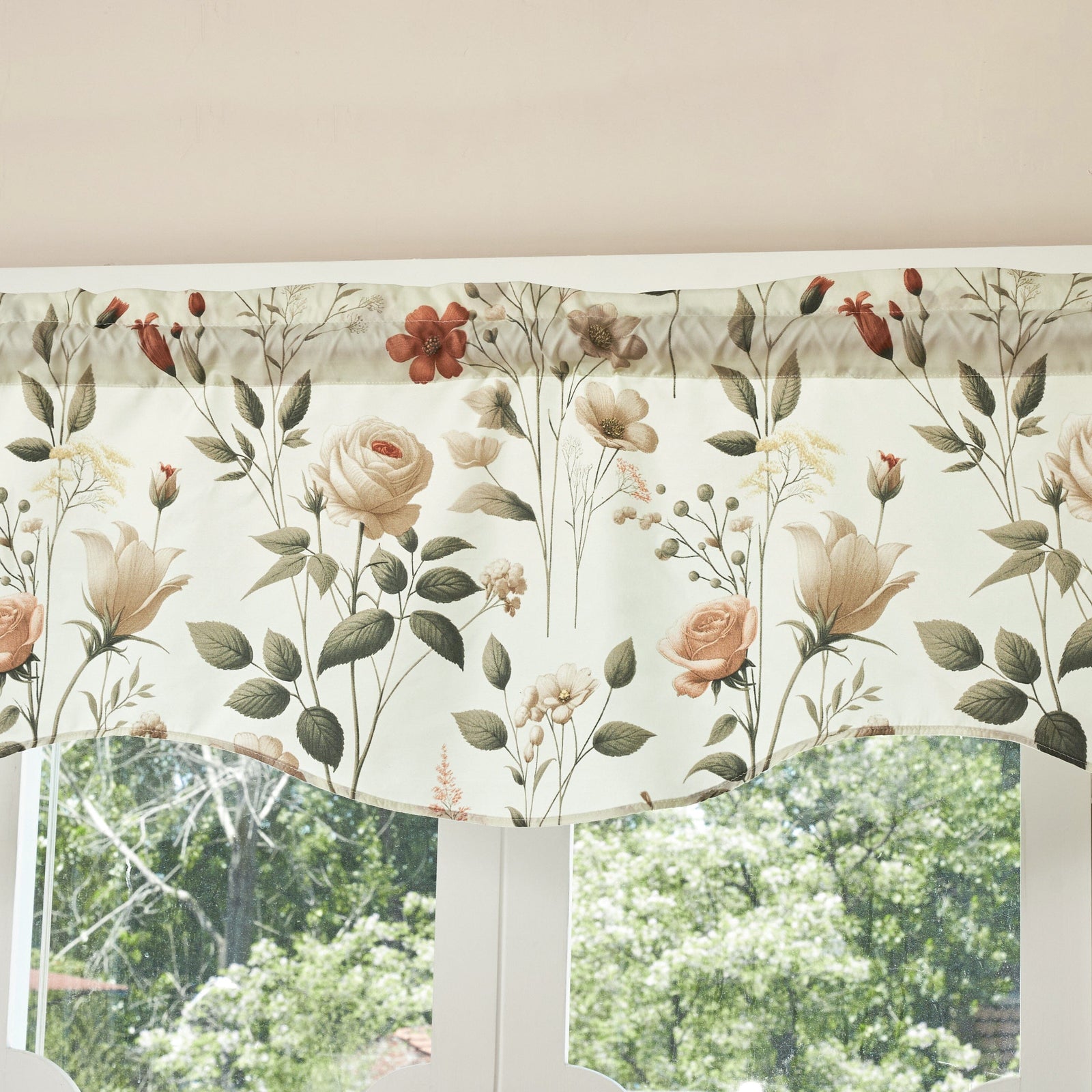 DaDalogy Enchanted Meadow Bed in a bag Set - Victoria Garden Delicate Floral Symphony in Beige, Rose, and Soft Green, Luxuriously Soft Quilted Set