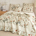 DaDalogy Enchanted Meadow Bed in a bag Set - Victoria Garden Delicate Floral Symphony in Beige, Rose, and Soft Green, Luxuriously Soft Quilted Set