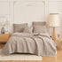 DaDa Bedding Neutral Taupe Beige Sandy Elegant Matelasse Cotton Quilted Bedspread Set (JHW-585)