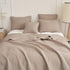 DaDa Bedding Neutral Taupe Beige Sandy Elegant Matelasse Cotton Quilted Bedspread Set (JHW-585)