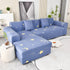 Boho Printed Sofa Slipcover, Stretch Furniture Protector for Sectional L-Shaped Sofa