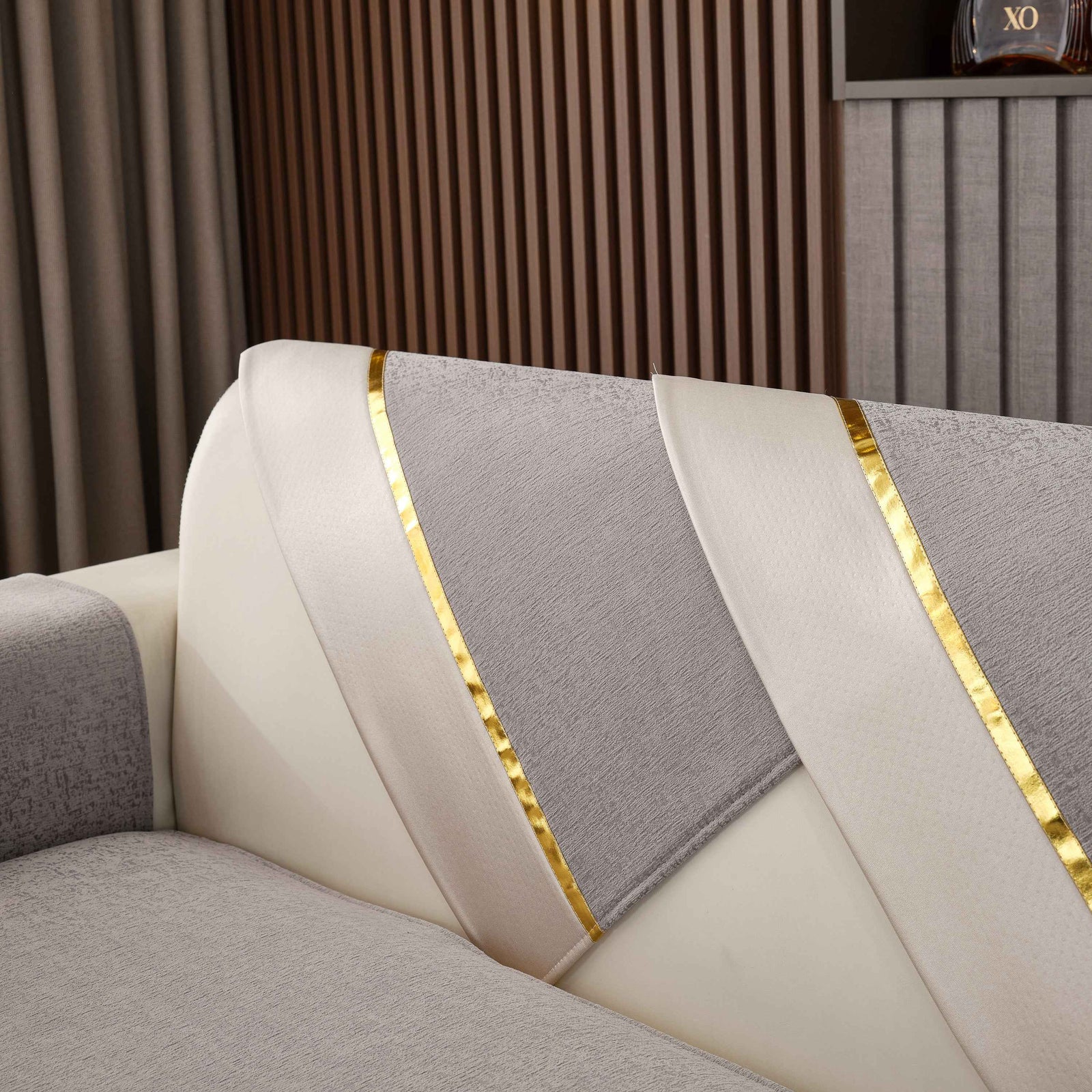 Luxury Leather Couch Protectors with Chenille Sofa Towel Covers, Non-Slip and Washable, Modular Couch Covers