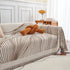 Chenille Striped Sofa Throw Blanket, Furniture Throw Covers Living Room Couch Cover