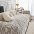 Chenille Striped Sofa Throw Blanket, Furniture Throw Covers Living Room Couch Cover