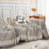 Chenille Striped Sofa Throw Blanket, Furniture Throw Covers Living Room Couch Cover
