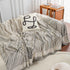 Chenille Striped Sofa Throw Blanket, Furniture Throw Covers Living Room Couch Cover