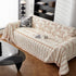 Chenille Striped Floral Couch Cover Sofa Slipcover for Most Shape Sofas, Reversible Sofa Throw Cover