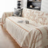 Chenille Striped Floral Couch Cover Sofa Slipcover for Most Shape Sofas, Reversible Sofa Throw Cover