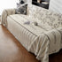 Chenille Striped Floral Couch Cover Sofa Slipcover for Most Shape Sofas, Reversible Sofa Throw Cover