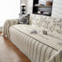 Chenille Striped Floral Couch Cover Sofa Slipcover for Most Shape Sofas, Reversible Sofa Throw Cover