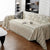 Chenille Striped Floral Couch Cover Sofa Slipcover for Most Shape Sofas, Reversible Sofa Throw Cover