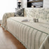 Chenille Striped Floral Couch Cover Sofa Slipcover for Most Shape Sofas, Reversible Sofa Throw Cover