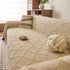 Soft Chenille Sofa Throw Cover, Raised Geometric Texture Furniture Protector Blanket
