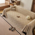 Soft Chenille Sofa Throw Cover, Raised Geometric Texture Furniture Protector Blanket