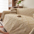 Soft Chenille Sofa Throw Cover, Raised Geometric Texture Furniture Protector Blanket