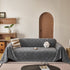 Soft Chenille Sofa Throw Cover, Raised Geometric Texture Furniture Protector Blanket