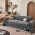 Soft Chenille Sofa Throw Cover, Raised Geometric Texture Furniture Protector Blanket