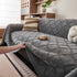 Soft Chenille Sofa Throw Cover, Raised Geometric Texture Furniture Protector Blanket