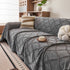 Soft Chenille Sofa Throw Cover, Raised Geometric Texture Furniture Protector Blanket