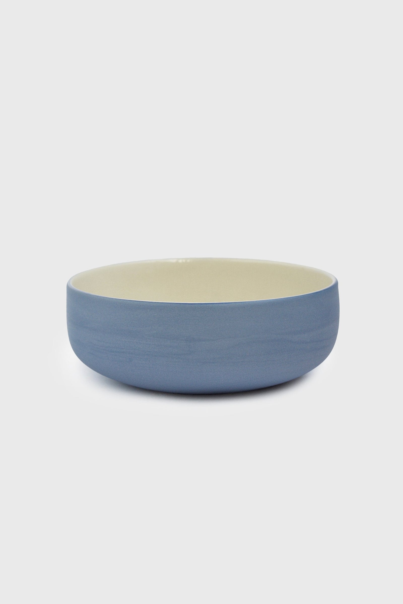 Handmade Porcelain Bowl. Forget-me-not/Chocolate